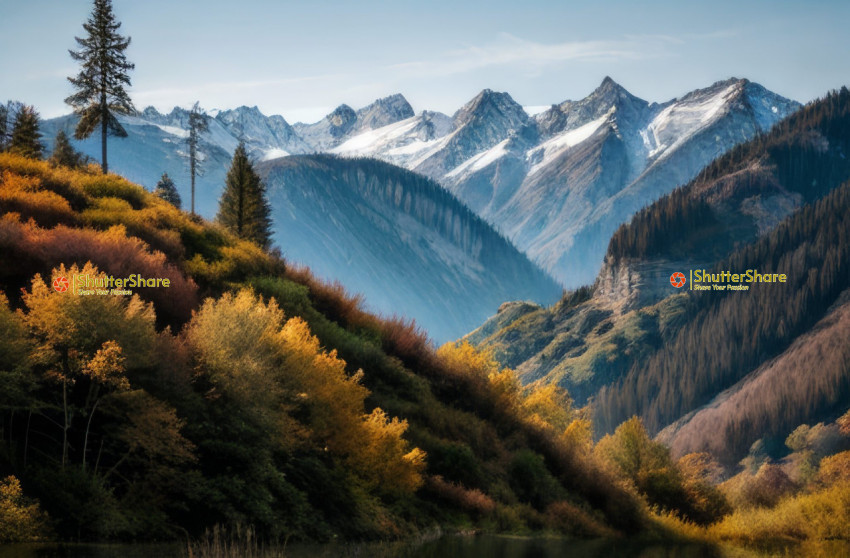 Autumnal Mountain Valley