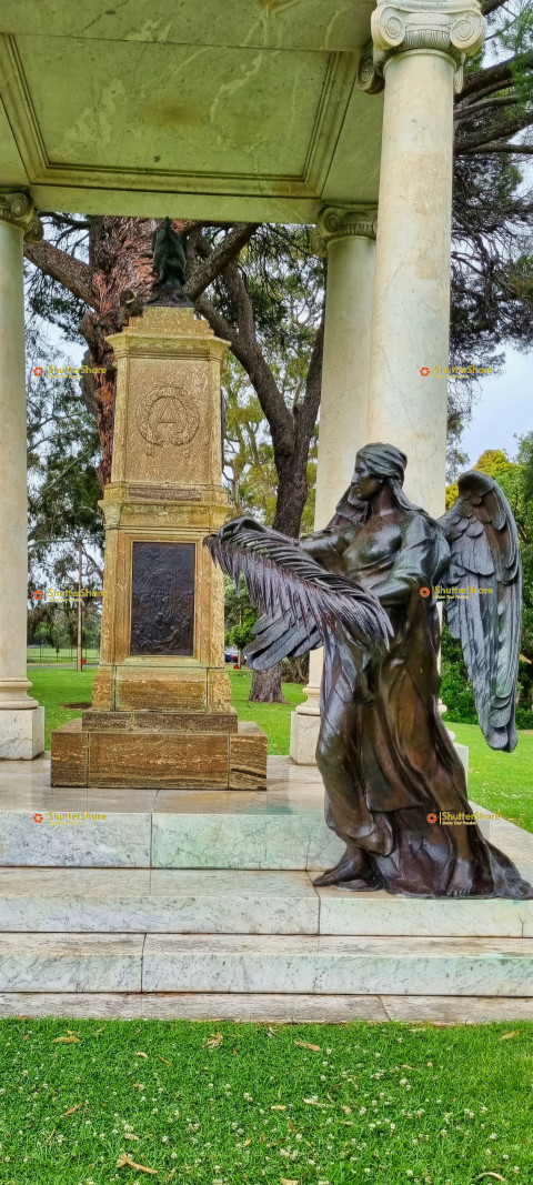 Memorial Statue in a Park
